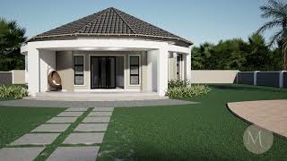 2 Bedroom Rondavel House Plan MYP R003 1S [upl. by Nyrmak]