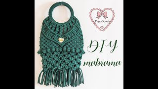 Macrame bag DIY Torebka z makramy krok po kroku [upl. by Kciredes207]