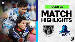 New Zealand Warriors v Gold Coast Titans  Match Highlights  Round 25 2022  NRL [upl. by Sheffield]