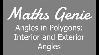 Angles in Polygons [upl. by Winters]