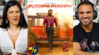 PUSHPA PUSHPA  Pushpa 2 The Rule  Allu Arjun  Rashmika  Sukumar  DSP  Telugu amp Hindi REACTION [upl. by Ymor207]