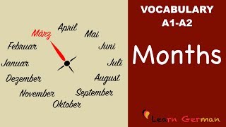 Learn German Vocabulary  Months in German Monate [upl. by Sybilla]