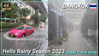 Bangkok Rainy Season 2023 Heavy Storm and Rain Monsoon [upl. by Atalanta]