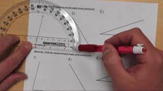 Measuring Angles Using A Protractor [upl. by Abehs19]