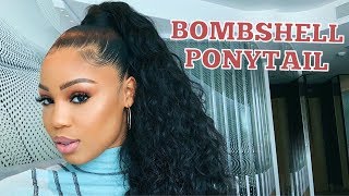 Sleek BOMBSHELL PONYTAIL USING BUNDLES [upl. by Lody]