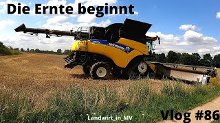 Vlog 86 Die Ernte beginnt und der erste Weizen wird gedroschen [upl. by Konrad316]