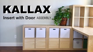 How to Assemble the IKEA Kallax Insert with Door [upl. by Aciruam]