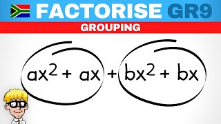 Gr 9 Factorisation Grouping Introduction [upl. by Suryc]