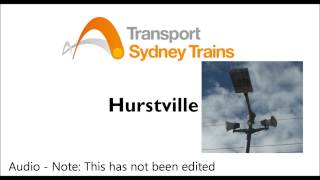 Sydney Trains  Funny Hurstville Announcements [upl. by Nnayt587]