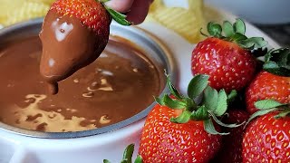 CHOCOLATE FONDUE  Easy Chocolate Fondue Recipe  Simply Mamá Cooks [upl. by Ahsok]