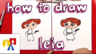 How To Draw A Cartoon Princess Leia [upl. by Dugaid]