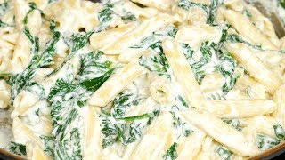 Creamy Spinach Pasta Recipe [upl. by Kralc]