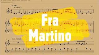 Fra Martino  Spartito gratis per pianoforte [upl. by Aerdnuahs681]