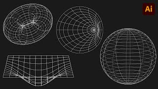 How to make 3D Wireframe graphics in Adobe Illustrator [upl. by Bloch801]