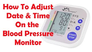 How To Set Date amp Time Setting on Blood Pressure Monitor  Dr Morepen BP settings [upl. by Inattirb]