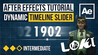 After Effects Tutorial  Dynamic Timeline Slider Loki Disney [upl. by Gilletta]