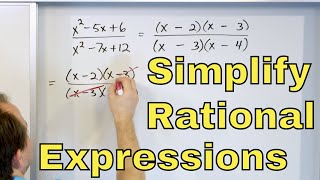 06  Simplifying Rational Expressions in Algebra Part 1 [upl. by Imoen]