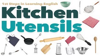 English Vocabulary  KITCHEN UTENSILS [upl. by Tnafni]