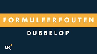 Formuleerfouten Dubbelop [upl. by Nivel]