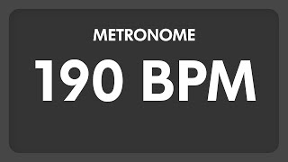 190 BPM  Metronome [upl. by Meaghan840]