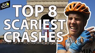 Tour de France Top 8 scariest crashes in history  NBC Sports [upl. by Analeh325]