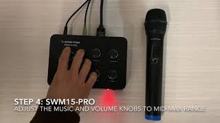 Sound Town SWM15PRO™ Karaoke Mixer System  How to connect to a smart TV soundbar or receiver [upl. by Jak485]