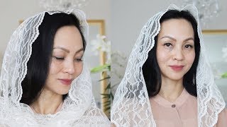 DIY CHAPEL VEIL Part1 French Seams INFINITY amp TRIANGLE CHAPEL VEILS [upl. by Enyleve695]