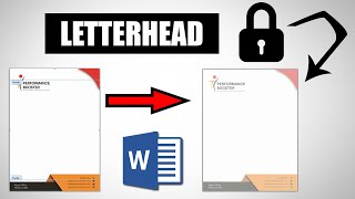 How to LOCK Letterhead image in MS Word 2010  MS WORD Tutorial [upl. by Odraode805]