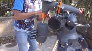 Set Up Celestron Astromaster 130eq Motor Drive Telecope Step by step [upl. by Anitsihc]