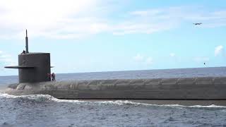 Drone Delivery aboard the Ohioclass BallisticMissile Submarine USS Henry M Jackson SSBN 730 [upl. by Tenenbaum]