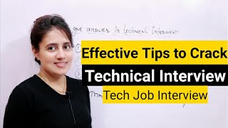 How to Answer in Technical Interview Best Technical Interview tips [upl. by Chiaki]