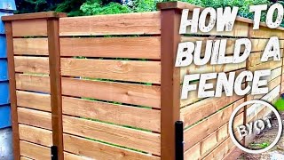 How To Build A Fence  DIY PRIVACY FENCE [upl. by Aduhey]