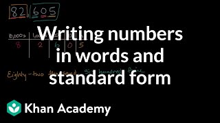 Writing numbers in words and standard form [upl. by Donald]