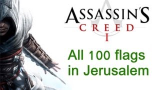 quotAssassins Creed 1quot All 100 flags locations in Jerusalem [upl. by Siraved]