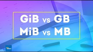 GiB vs GB Gibibytes vs Gigabit  MiB vs MB [upl. by Tuneberg]