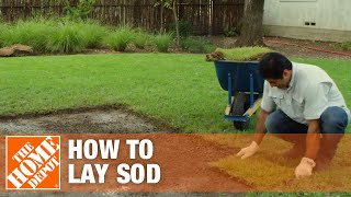 Laying Sod amp How to Prepare Soil For Sod  The Home Depot [upl. by Bbor]