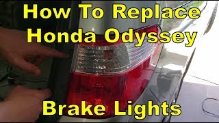 Honda Odyssey Brake Light Replacement DIY How To Remove Replace [upl. by Xanthus]