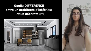 La différence entre un architecte dintérieur et un décorateur [upl. by Eenafit]