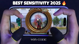 Best SENSITIVITY amp SETTINGS 2025 🔥  4 Finger  Gyroscope  PUBG Mobile [upl. by Redna]