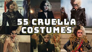 55 Cruella Amazing Costumes  Emma Stone [upl. by Kinson]