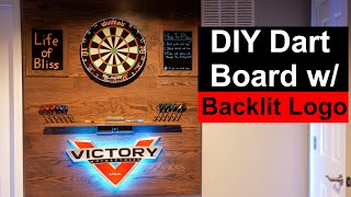 How To Make Dartboard Backboard With LED Backlit Logo [upl. by Akenat495]