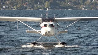 Cessna 172 Floatplane  Docking amp Take Off [upl. by Lyreb]