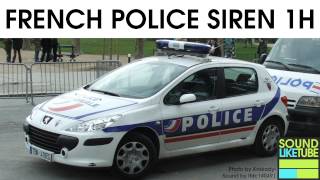 POLICE SIREN FRENCH Sound Effect 1 Hour Loop [upl. by Llirred]