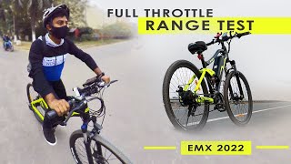 EMX 2022 Emotorad Electric Cycle  FULL THROTTLE RANGE TEST  Kitna Mila  InfoTalk [upl. by Pavior970]