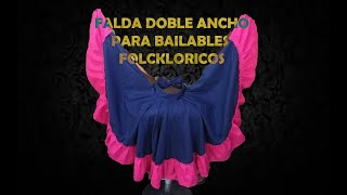 CÓMO HACER UNA FALDA DOBLE ANCHO TIPO FOLKLORICA [upl. by Atniuq]