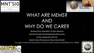 What are MEMS and Why Do We Care [upl. by Natala710]