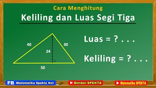 Cara Menghitung Luas dan Keliling Segitiga Soal 4 [upl. by Graf]