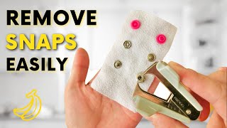 How to Remove Plastic KAM amp Metal Snap Fasteners Easily amp Quickly leaving fabric intact  So Simple [upl. by Nasas966]