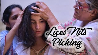 Grand Mother and Aunt Checking Head Lice Nits from Hairs  ASMR Pakistan [upl. by Preuss691]