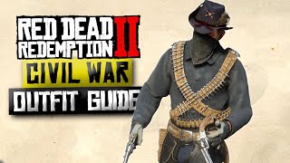 How To Create Custom CIVIL WAR Soldiers  Red Dead Online RDR2 Outfit Guide [upl. by Maxy]